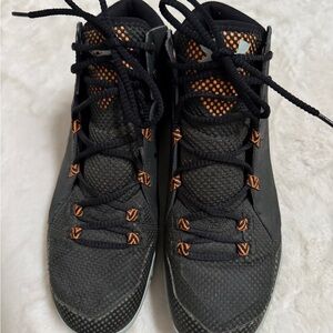 Under Armour Black and Orange High Top Athletic Shoes sz 11